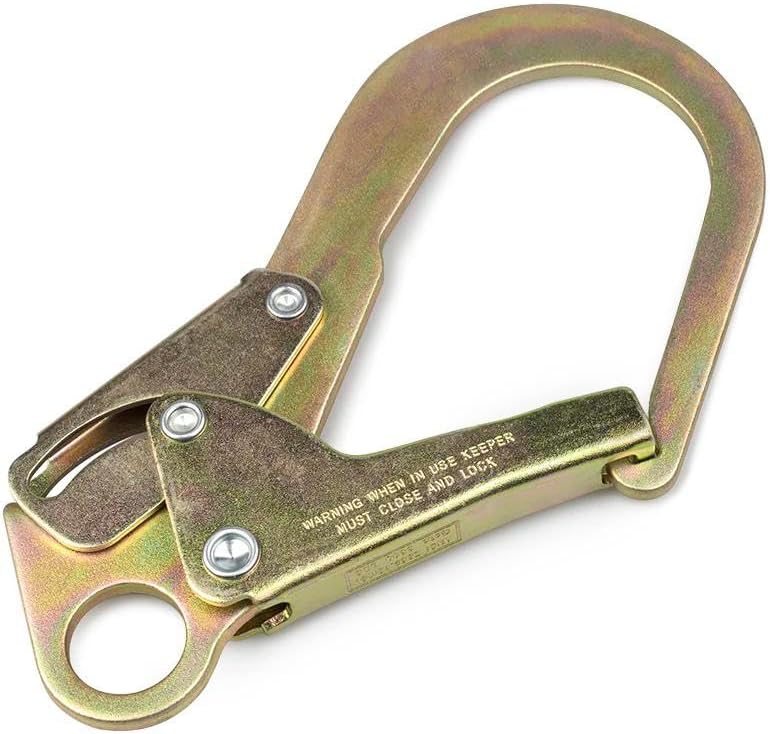 MTOOLS 23KN 241 * 136mm Inner Width 65mm Safety Large Hook Forged Double-Locking Alloy Steel Snap Hook for Safety Work Self-Locking Engineering Power high-Altitude Safety Belt Large Opening Hook - Image 2